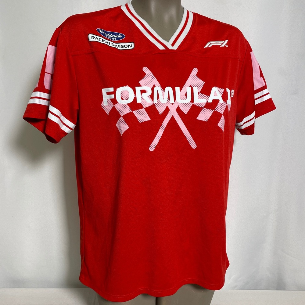 Formula 1 F1 Racing Division Hybrid Apparel Red Pit Crew Jersey Women's MEDIUM - Picture 9 of 12
